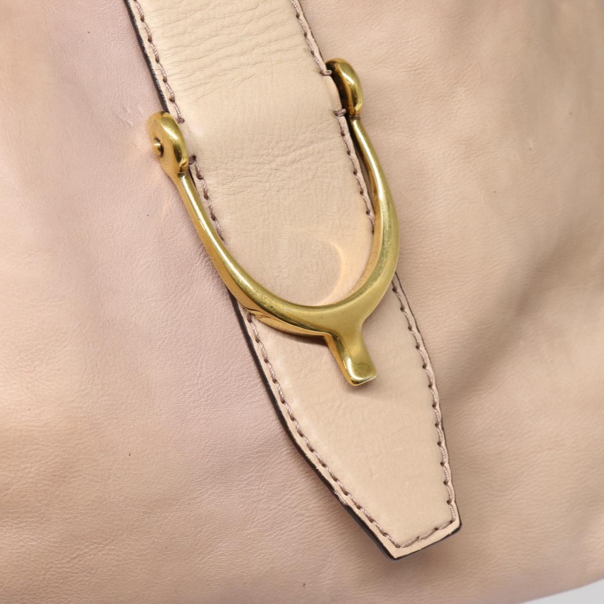 GUCCI Hand Bag Leather Pink Gold 296856 Auth bs16897