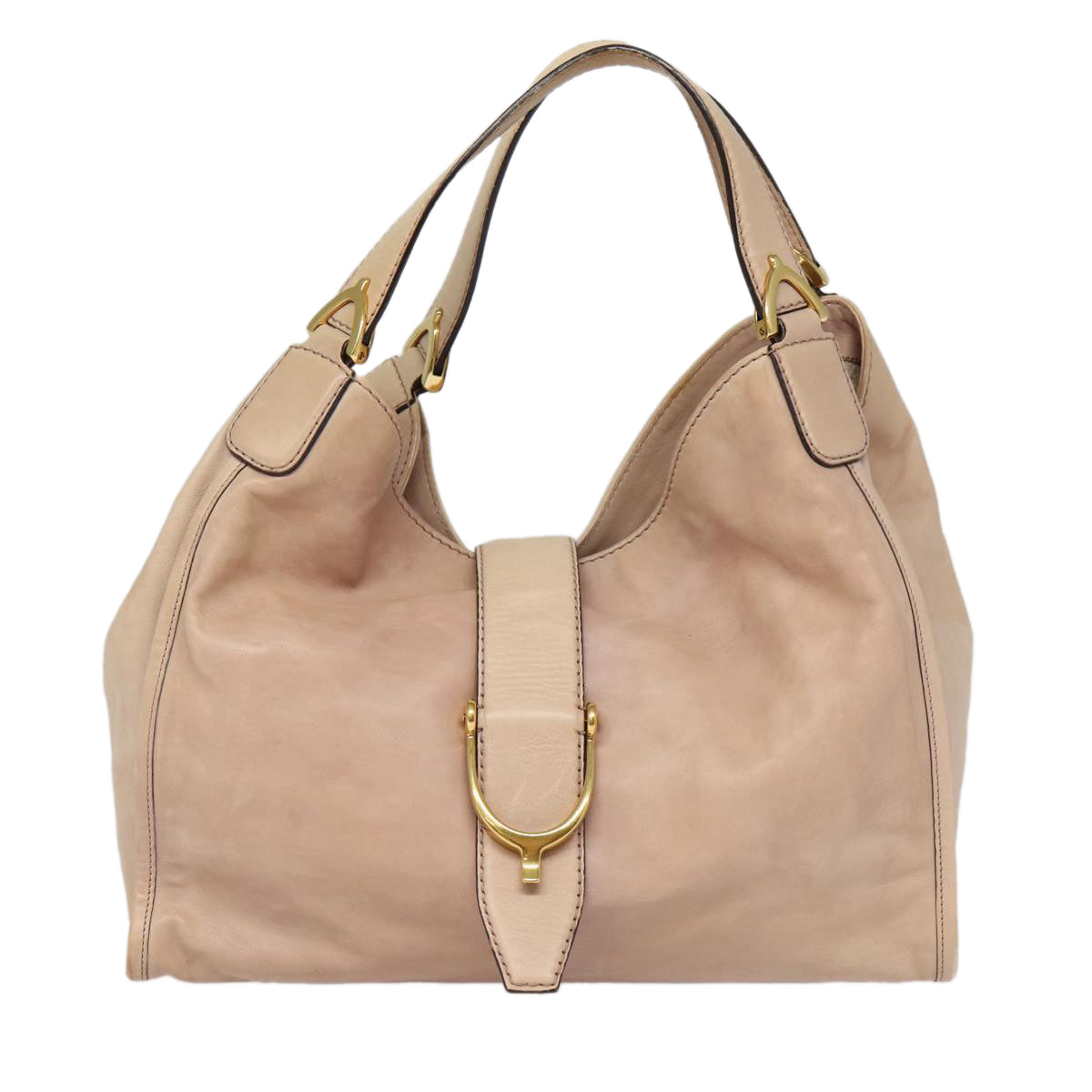 GUCCI Hand Bag Leather Pink Gold 296856 Auth bs16897