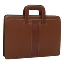 Burberrys Hand Bag Leather Bordeaux Silver Auth bs16901-1