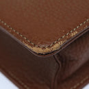 Burberrys Hand Bag Leather Bordeaux Silver Auth bs16901-9