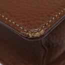 Burberrys Hand Bag Leather Bordeaux Silver Auth bs16901-15