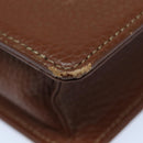 Burberrys Hand Bag Leather Bordeaux Silver Auth bs16901-16