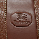 Burberrys Hand Bag Leather Bordeaux Silver Auth bs16901-17