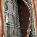 Burberrys Hand Bag Leather Bordeaux Silver Auth bs16901-23