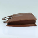 Burberrys Hand Bag Leather Bordeaux Silver Auth bs16901-3