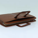 Burberrys Hand Bag Leather Bordeaux Silver Auth bs16901-6