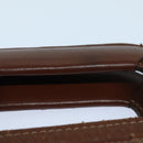 Burberrys Hand Bag Leather Bordeaux Silver Auth bs16901-8