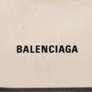 BALENCIAGA Clip M Clutch Bag Canvas Leather Beige Silver 373834 Auth bs16915-9