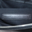 BALENCIAGA Clip M Clutch Bag Canvas Leather Beige Silver 373834 Auth bs16915-12