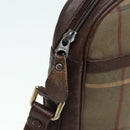 Burberrys Nova Check Shoulder Bag Canvas Leather Brown Gold Auth bs16917-10