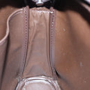 Burberrys Nova Check Shoulder Bag Canvas Leather Brown Gold Auth bs16917-18