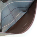 Burberrys Nova Check Shoulder Bag Canvas Leather Brown Gold Auth bs16917-20