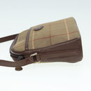 Burberrys Nova Check Shoulder Bag Canvas Leather Brown Gold Auth bs16917-4