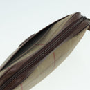 Burberrys Nova Check Shoulder Bag Canvas Leather Brown Gold Auth bs16917-6