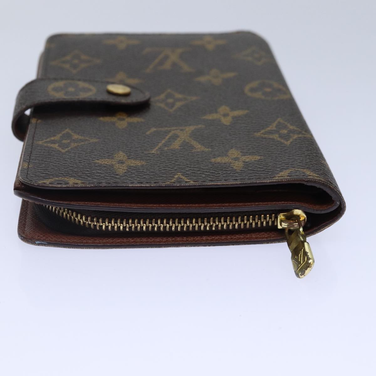 LOUIS VUITTON Monogram Porto Papie Zip Wallet M61207 LV Auth bs16922