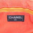 CHANEL Choco Bar Clutch Bag Lamb Skin Orange CC Auth bs16924-17