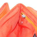 CHANEL Choco Bar Clutch Bag Lamb Skin Orange CC Auth bs16924-19