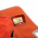 CHANEL Choco Bar Clutch Bag Lamb Skin Orange CC Auth bs16924-11
