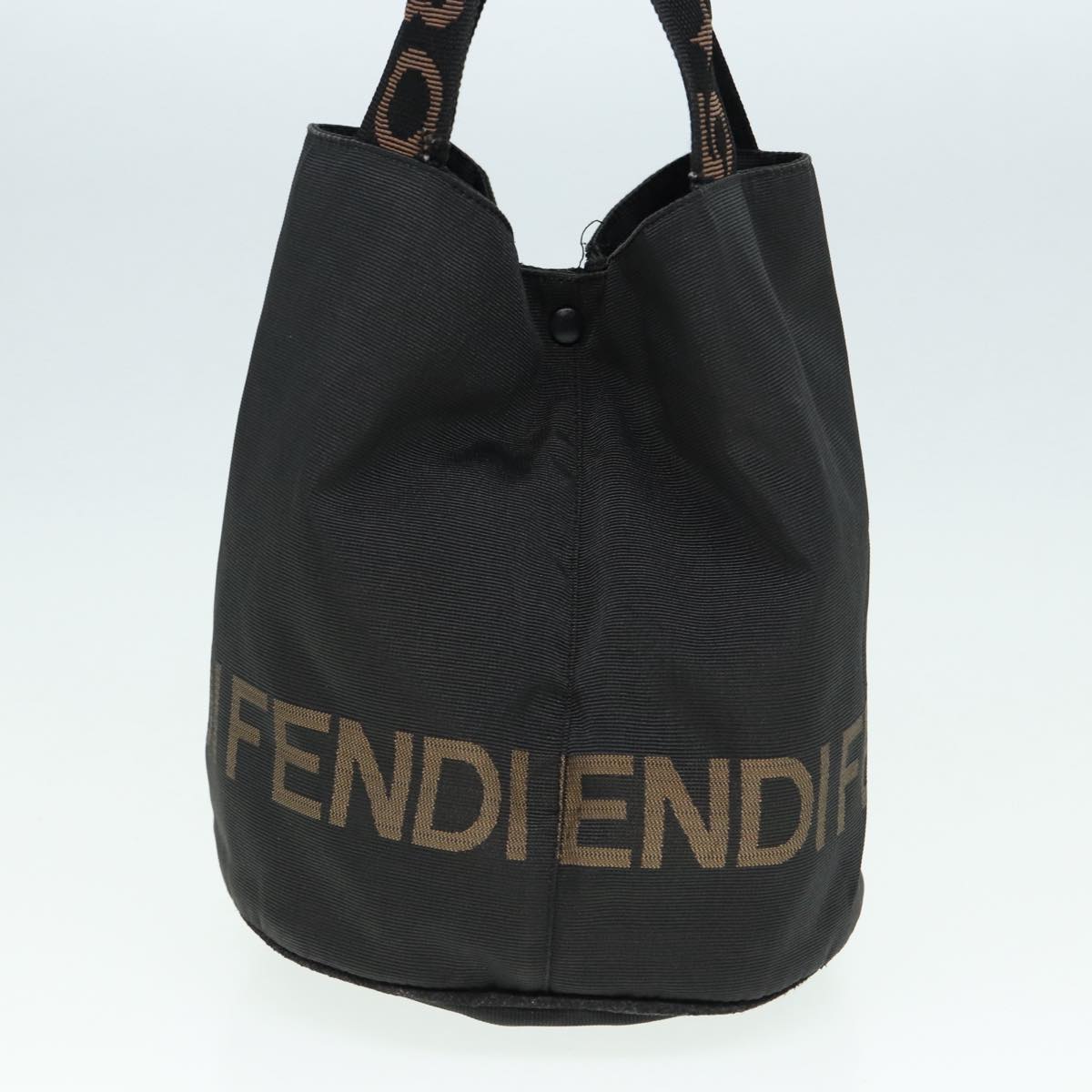 FENDI Hand Bag Nylon Black Auth bs16931