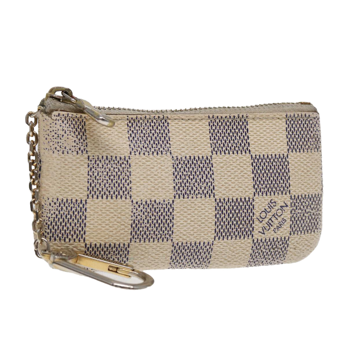 LOUIS VUITTON Damier Azur Pochette Cles Coin Purse N62659 LV Auth bs16937