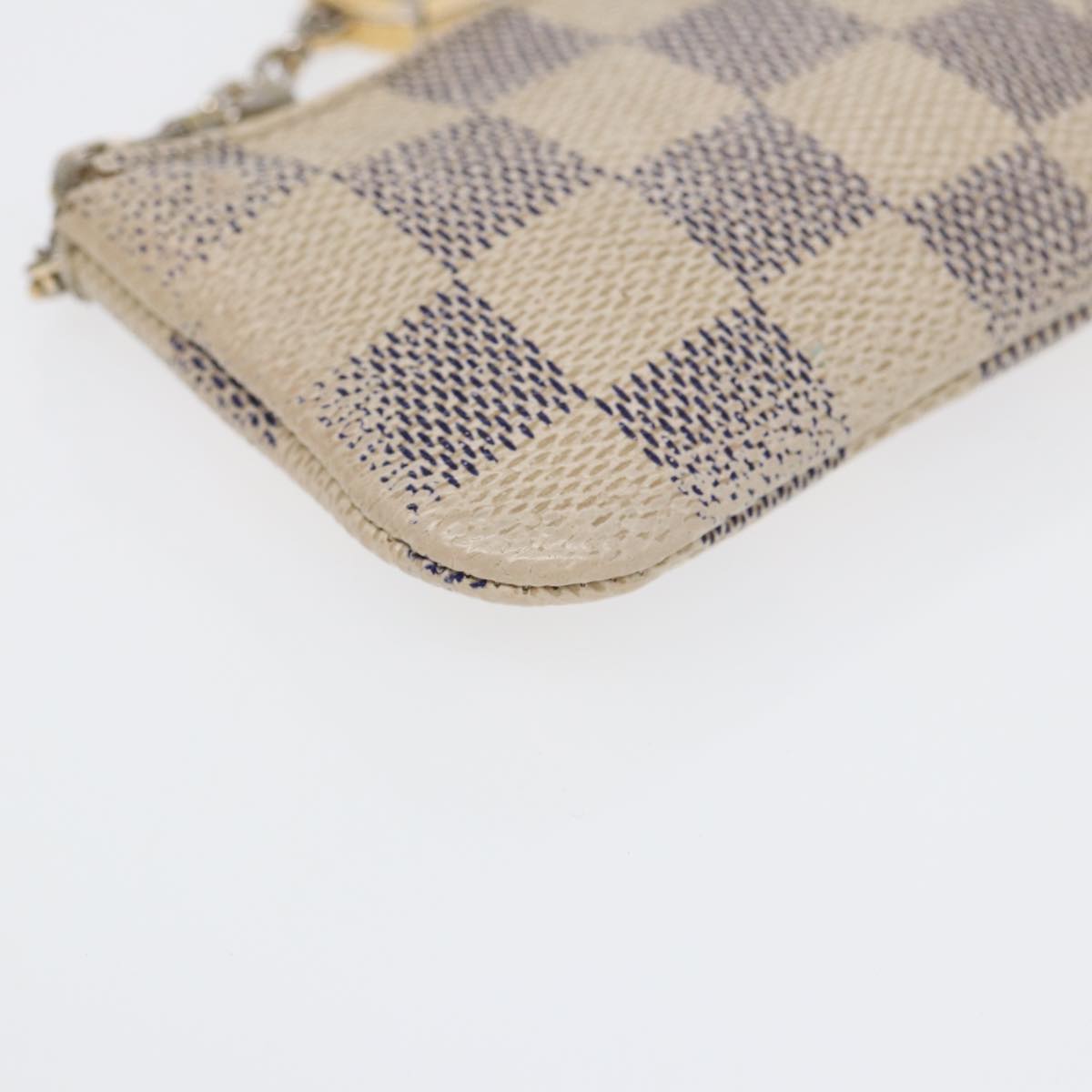 LOUIS VUITTON Damier Azur Pochette Cles Coin Purse N62659 LV Auth bs16937