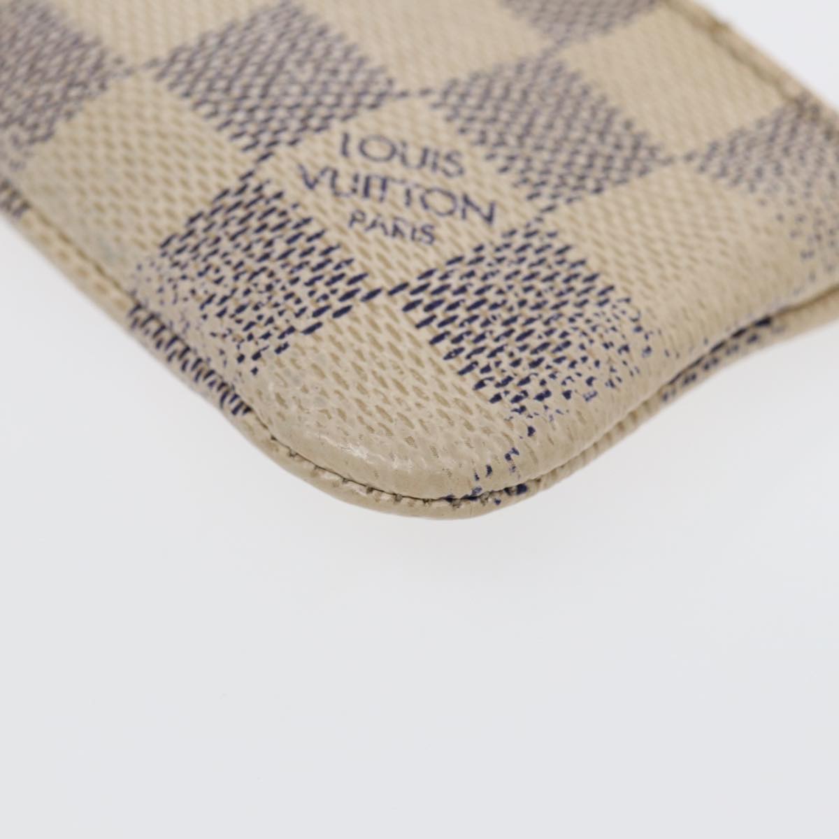 LOUIS VUITTON Damier Azur Pochette Cles Coin Purse N62659 LV Auth bs16937