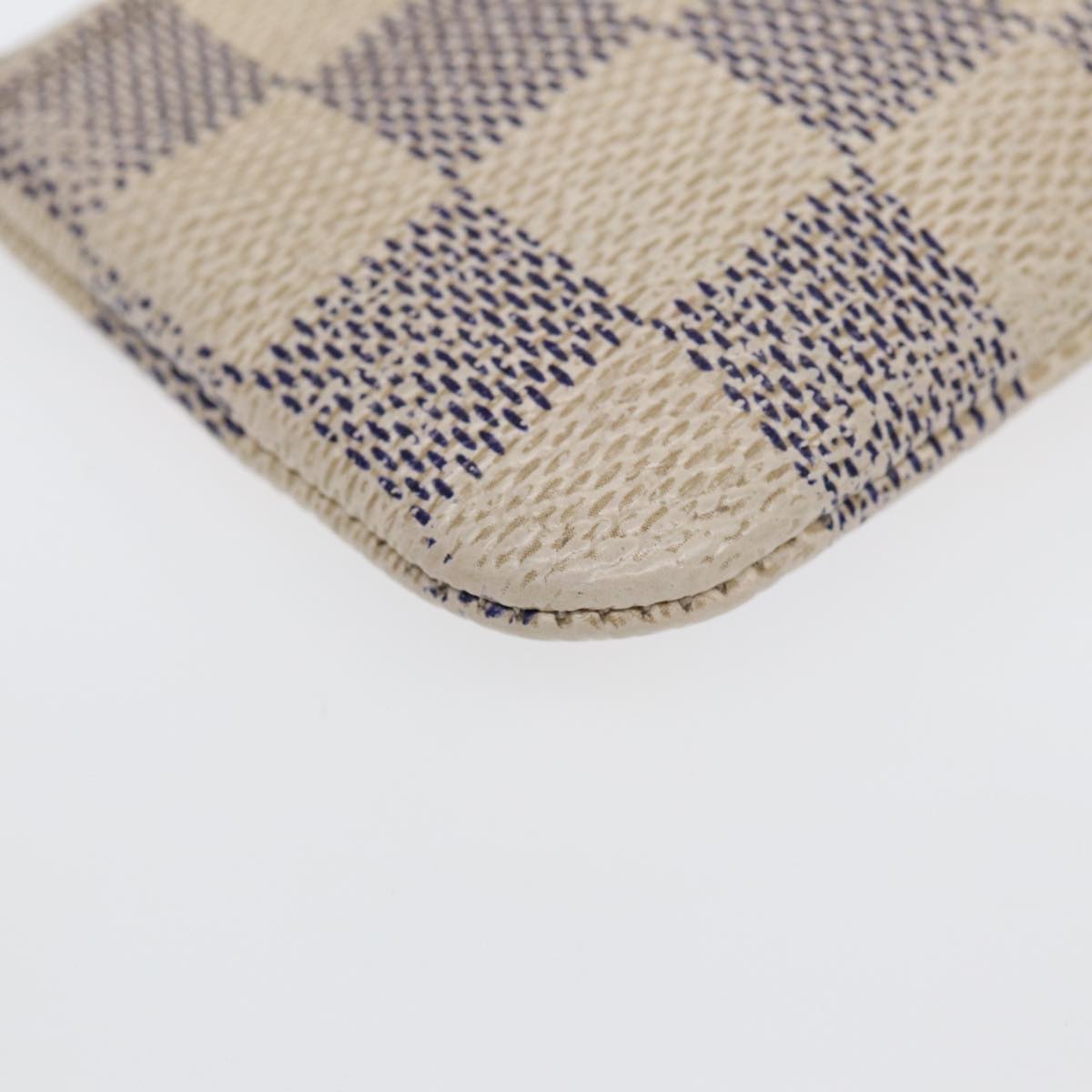 LOUIS VUITTON Damier Azur Pochette Cles Coin Purse N62659 LV Auth bs16937