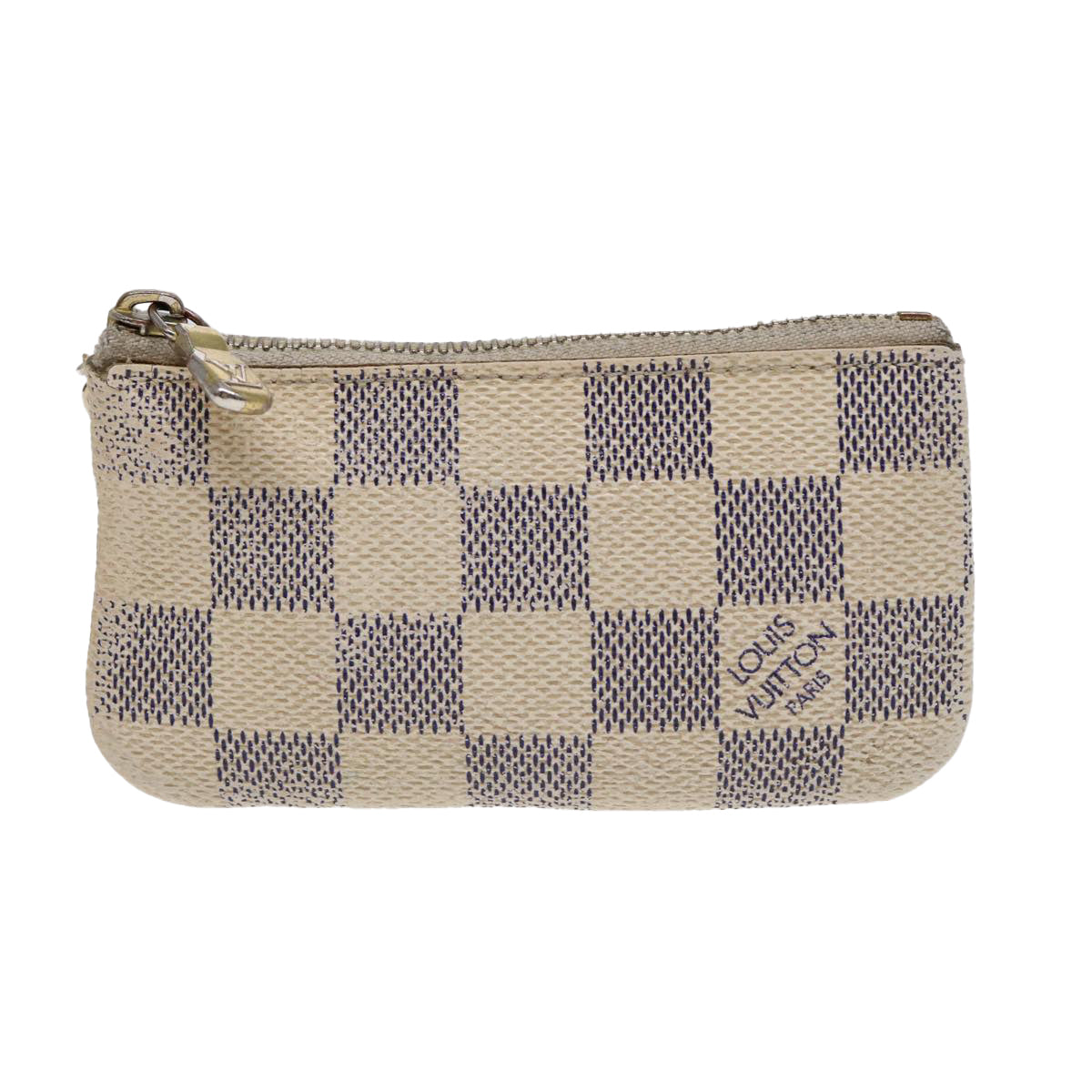 LOUIS VUITTON Damier Azur Pochette Cles Coin Purse N62659 LV Auth bs16937