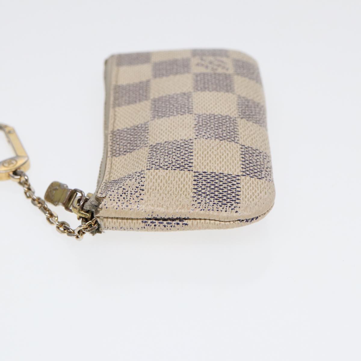 LOUIS VUITTON Damier Azur Pochette Cles Coin Purse N62659 LV Auth bs16937