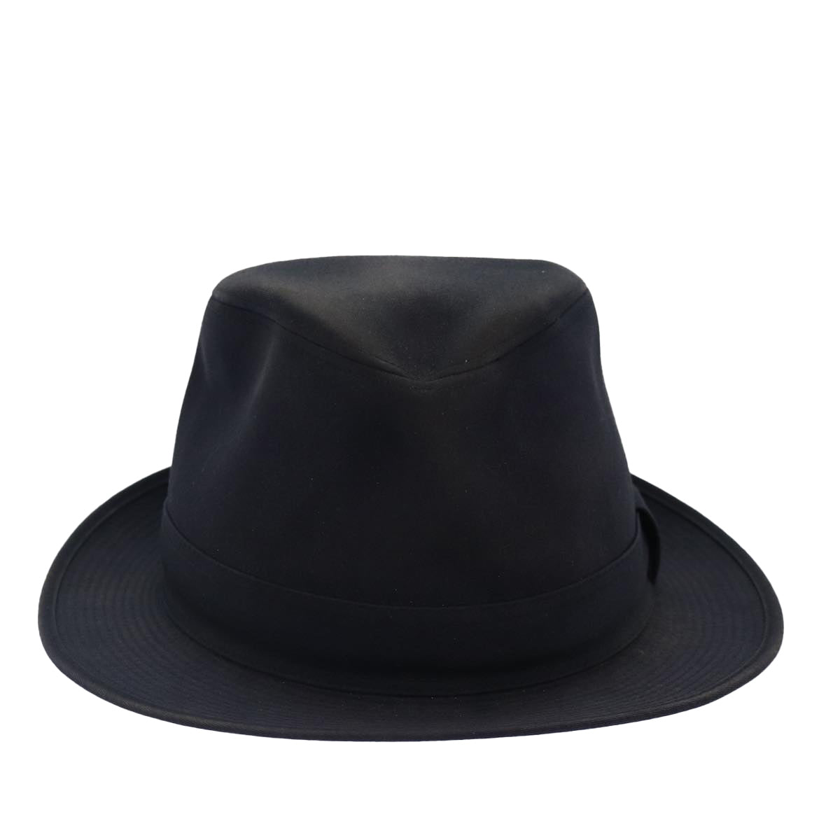 HERMES Hat Canvas 59 Black Auth bs16938 - 0