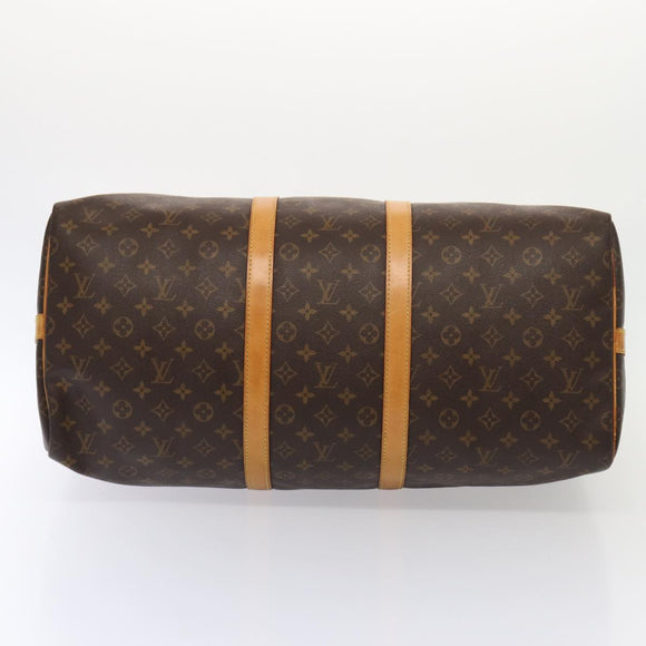 LOUIS VUITTON Monogram Keepall Bandouliere 55 Boston Bag M41414 LV Auth bs16939