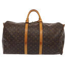 LOUIS VUITTON Monogram Keepall Bandouliere 55 Boston Bag M41414 LV Auth bs16939-5