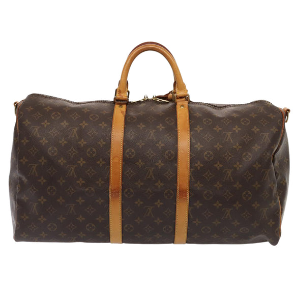 LOUIS VUITTON Monogram Keepall Bandouliere 55 Boston Bag M41414 LV Auth bs16939