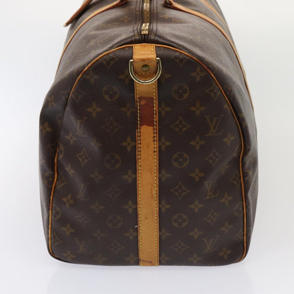 LOUIS VUITTON Monogram Keepall Bandouliere 55 Boston Bag M41414 LV Auth bs16939