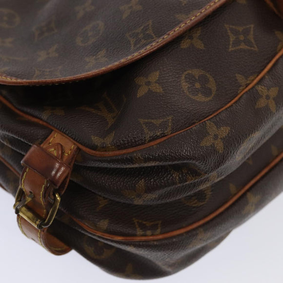 LOUIS VUITTON Monogram Saumur 30 Shoulder Bag M42256 LV Auth bs16947