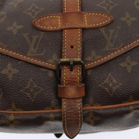 LOUIS VUITTON Monogram Saumur 30 Shoulder Bag M42256 LV Auth bs16947