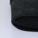 Salvatore Ferragamo Hand Bag Suede Navy Silver Auth bs16958-10