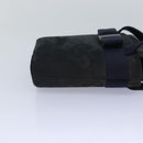 Salvatore Ferragamo Hand Bag Suede Navy Silver Auth bs16958-5