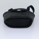 Salvatore Ferragamo Hand Bag Suede Navy Silver Auth bs16958-9