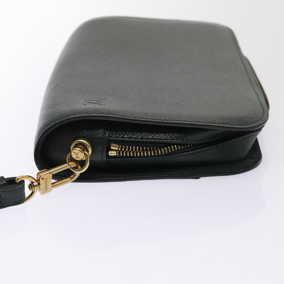 LOUIS VUITTON Taiga LV Cup Clutch Shoulder Bag 2 Set Grizzly Gray LV Auth bs16969