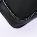 BURBERRY Second Bag Nylon Leather Black Silver Auth bs16972-15