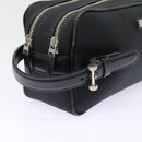 BURBERRY Second Bag Nylon Leather Black Silver Auth bs16972-7