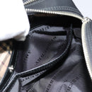 BURBERRY Second Bag Nylon Leather Black Silver Auth bs16972-20