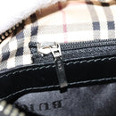 BURBERRY Second Bag Nylon Leather Black Silver Auth bs16972-24