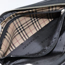BURBERRY Second Bag Nylon Leather Black Silver Auth bs16972-25