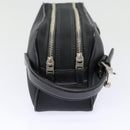 BURBERRY Second Bag Nylon Leather Black Silver Auth bs16972-4