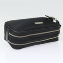 BURBERRY Second Bag Nylon Leather Black Silver Auth bs16972-5