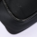 BURBERRY Second Bag Nylon Leather Black Silver Auth bs16972-25