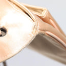 CHANEL Chain Shoulder Bag Satin Beige Silver CC Auth bs16982-9