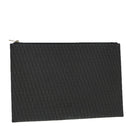 SAINT LAURENT Clutch Bag PVC Dark Brown Gold Auth bs16997-1
